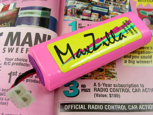 Vintage 1990 Trinity MAXZILLA 7.2V 1400mAh Sanyo SCR NiCD Battery
