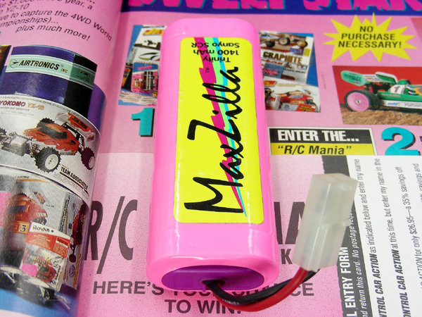 Vintage 1990 Trinity MAXZILLA 7.2V 1400mAh Sanyo SCR NiCD Battery