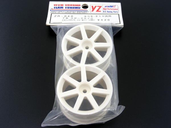 Vintage Yokomo 1/10 YR4 YR4GP ZR040 White 7-Spoke Wheels 1Pair for