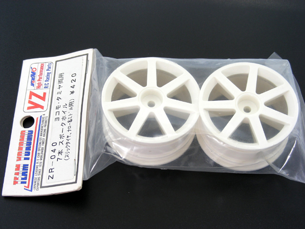 Vintage Yokomo 1/10 YR4 YR4GP ZR040 White 7-Spoke Wheels 1Pair for