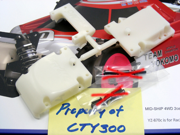 Yokomo YZ10 YZ870c Super Dog Fighter Front Rear Bulkhead Caps